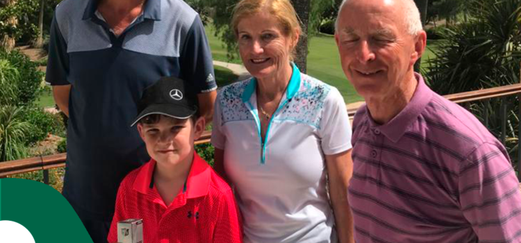 More winners from Rio Real from left, Frank Ammar 2nd. Junior winner James Fallon. Ladies winner Olive Thompson and Michael Cunningham 3rd. Next Wednesday we play Santana at 11.00.Price inc shared buggy €75.