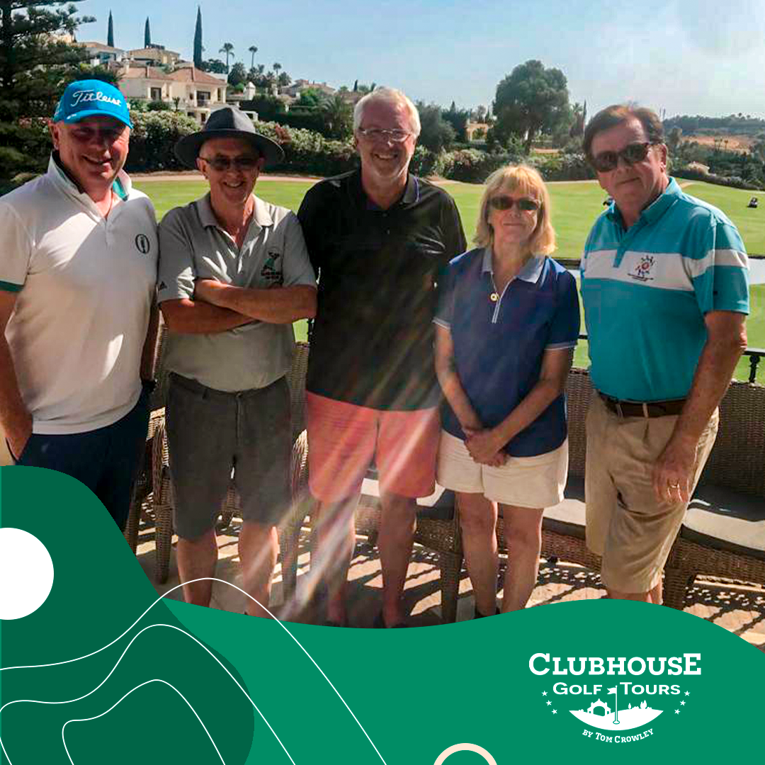 Winners from Los Naranjos last Wednesday from left Jonathan Kirwan 3rd and 2s. Tony McCann 2s. Overall winner Andy Halsall.Ladies winner Trish Cunningham and Tony Carson 2nd