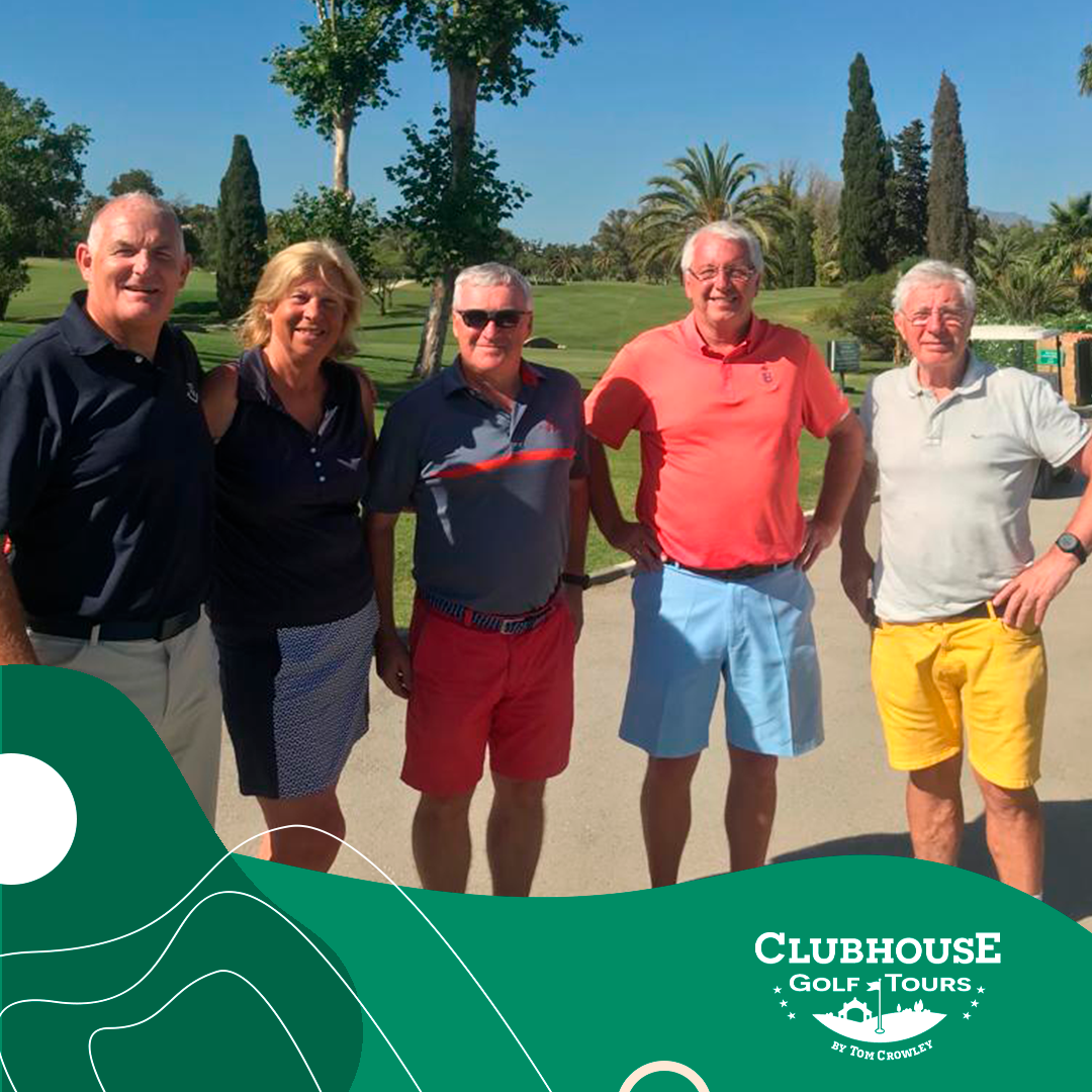 Winners at El Paraiso last Wednesday from left  Ian Conway 3rd. Ladies winner Cynthia Connolly. Overall winner James Ryan 34pts.Andy Halsall 2nd and Cyril Mulligan 2s