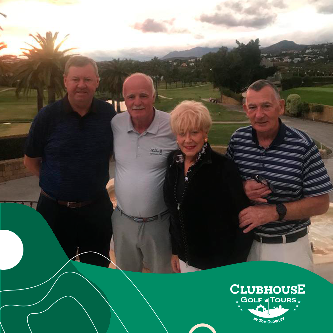 Winners from Los Naranjos last Wednesday from left, Morgan Doyle 2nd Gents.David Horsburgh 2s. Ladies winner Dorothy Moynihan. Overall gents winner Eamonn Walsh. Also Donal Sands 3rd and Frauke Schleicher 2s